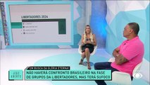 Quais as chances dos brasileiros? Renata Fan e Denílson analisam grupos da Libertadores