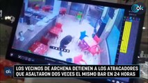 Los vecinos de Archena detienen a los atracadores que asaltaron dos veces el mismo bar en 24 horas