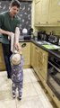 Childproofing Can't Stop Two-Year-Old From Helping in the Kitchen