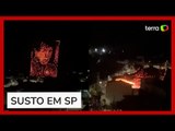 Morador flagra queda de balão gigante sobre casa em Guarulhos (SP)