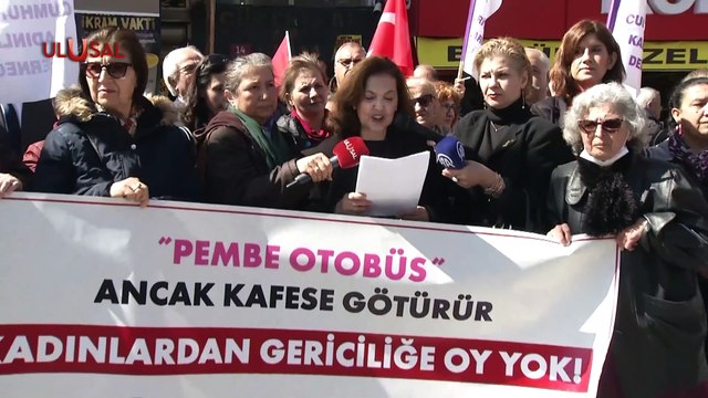 Kadınlardan 'pembe otobüs' tepkisi! Kafese giden pembe otobüsler