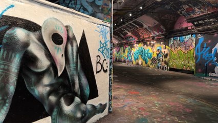 London’s street art arches known as ‘Banksy Tunnel’