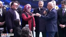 Deprem Konutları Teslim Töreni'nde Erdoğan, 'Dairenizi gördünüz mü?' diye sordu, depremzede kadın 'Şu an görmedik' dedi