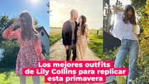 Los mejores outfits de Lily Collins para replicar esta primavera