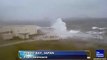 Typhoon sends big waves crashing ashore