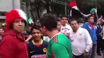 Festejos en el Angel de la Independencia por la Medalla de Oro para Mexico en Londres 2012