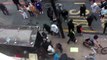 Manchester Riots- overhead view of looting on Oldham Street