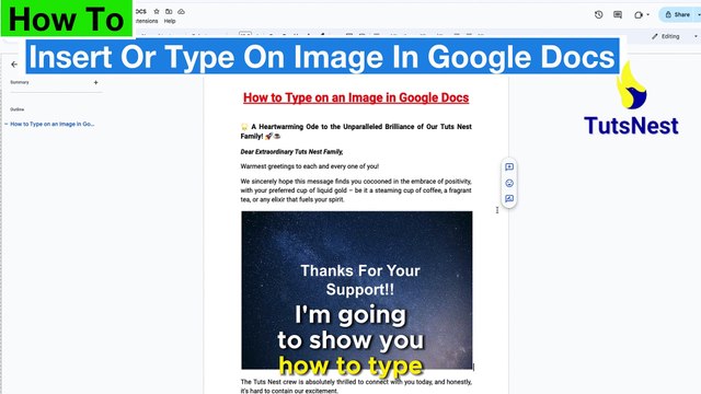 How to Type or Write on an Image in Google Docs.