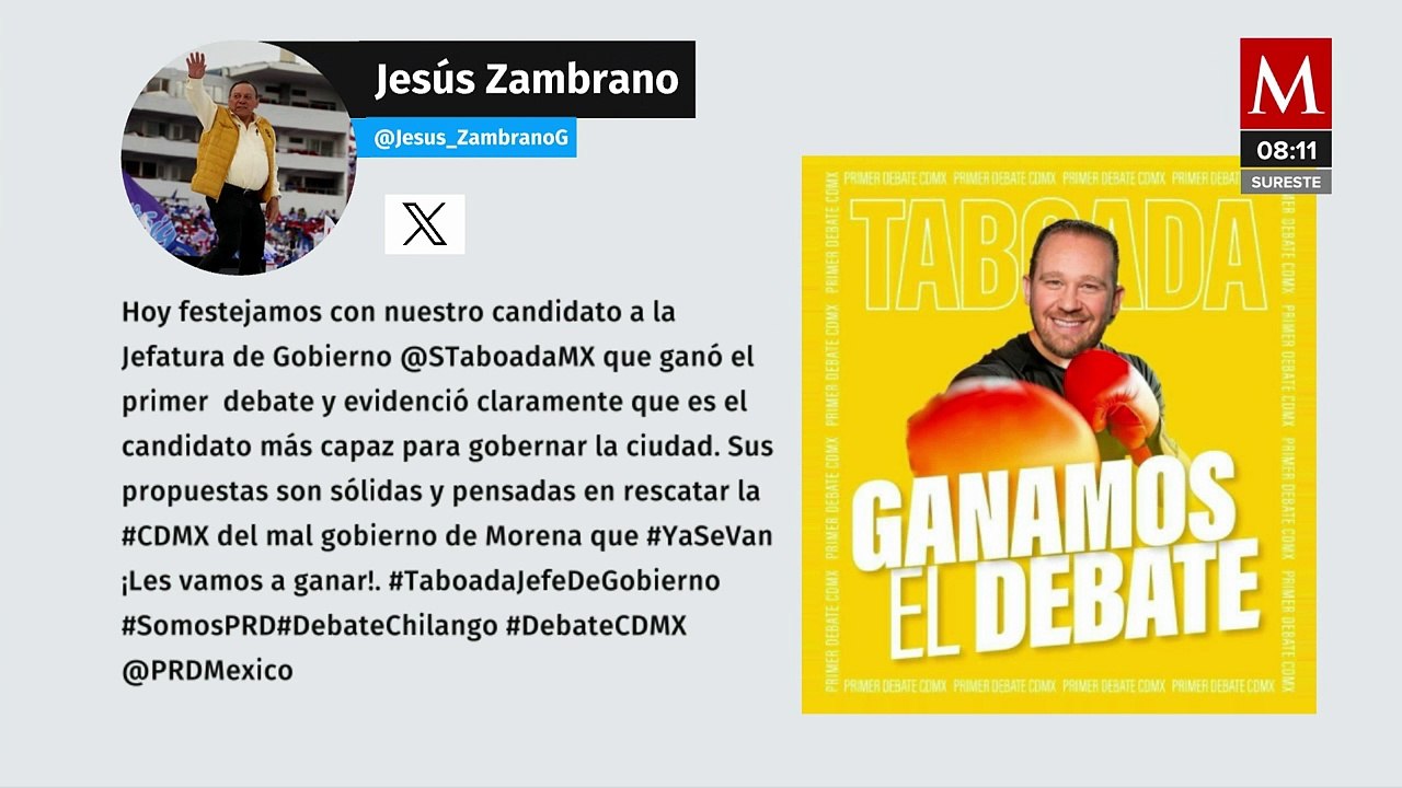Líderes de la oposición se declaran ganadores por la participación de Taboada en el debate chilango