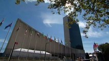 Security fight caught on tape inside the UN in NY