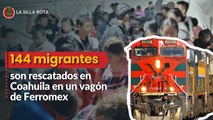 Rescatan a 144 migrantes encerrados en vagón de Ferromex