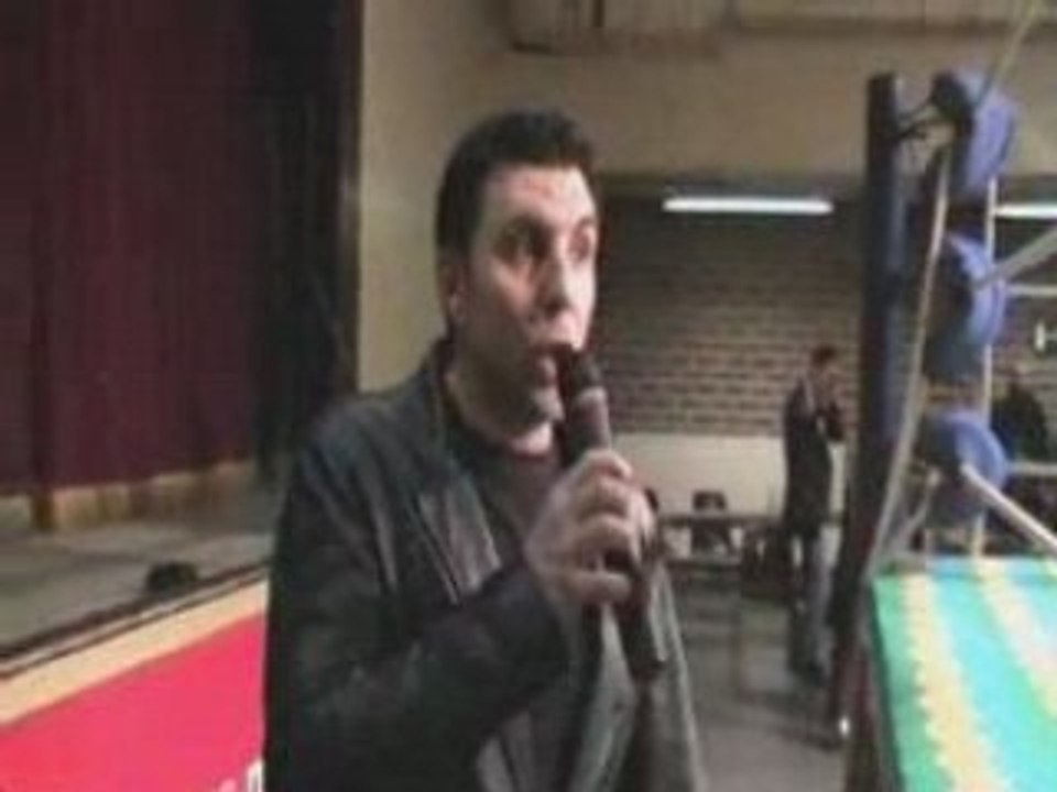 Annonce à la BWS pour soirée catch à Elouge 19.04.2008