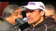 Manny Pacquiao y Juan Manuel Marquez hablan despues de la pelea