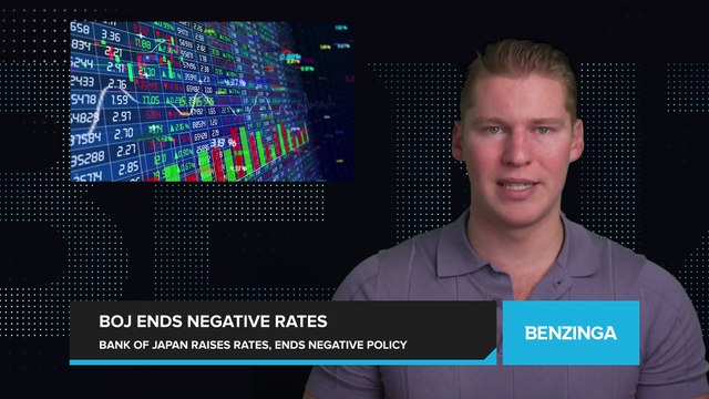 Bank of Japan Ends Negative Interest Rate Policy, Raises Rates for First Time in Five Years