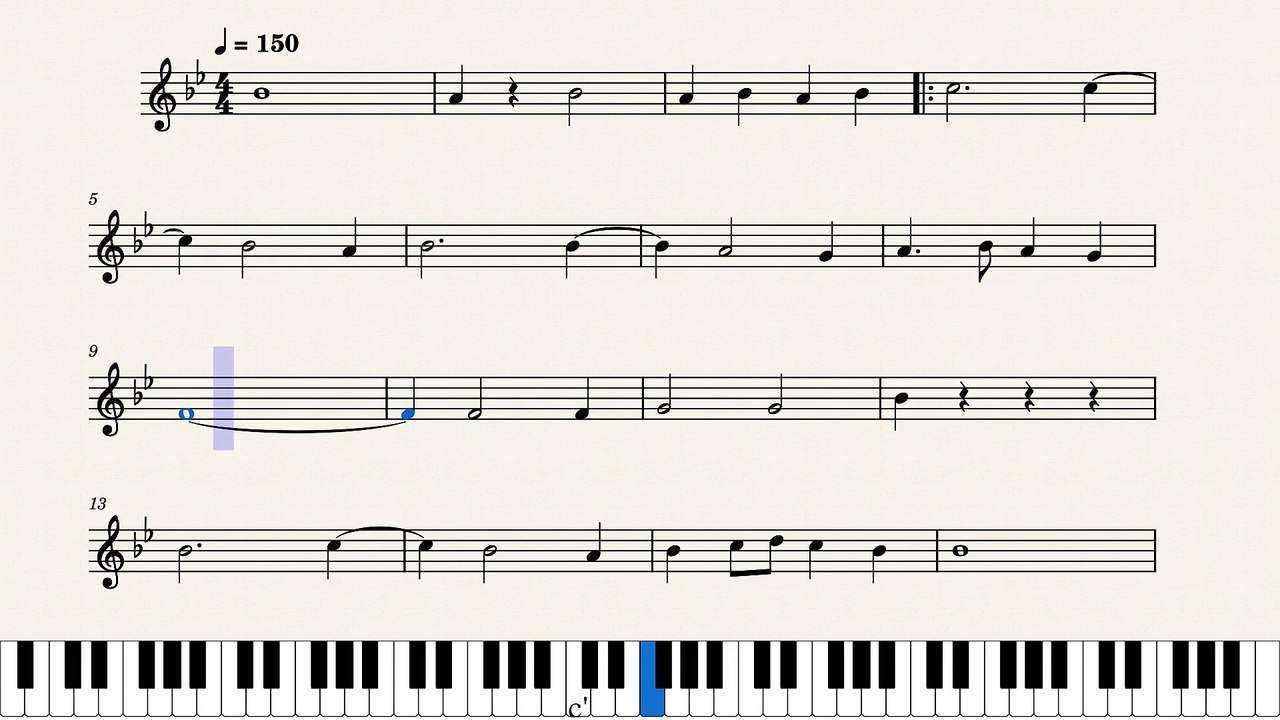 النوتة الموسيقية,,,للمقطع,,,,ياما كنت اتمنى اقابلك بابتسامة,,,,فات الميعاد,,,,تدوين ماهر الغمرى