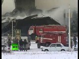 Roof collapses at Russian airport after fire