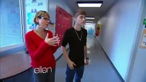 Justin Bieber Surprises School Motto