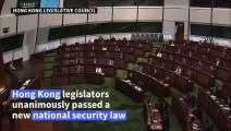 Hong Kong legislature passes new national security law