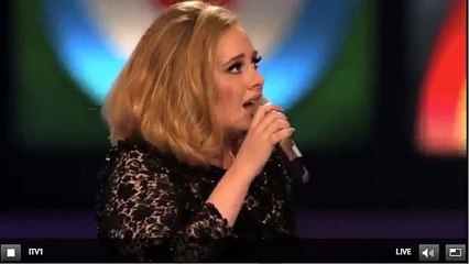 Adele le para el dedo a James Corden en los Brits Awards 2012