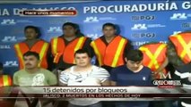 Presentan a detenidos por narcobloqueos en Guadalajara Jalisco