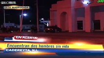 Hallan 2 decapitados en el interior de camioneta en Cadereyta NL