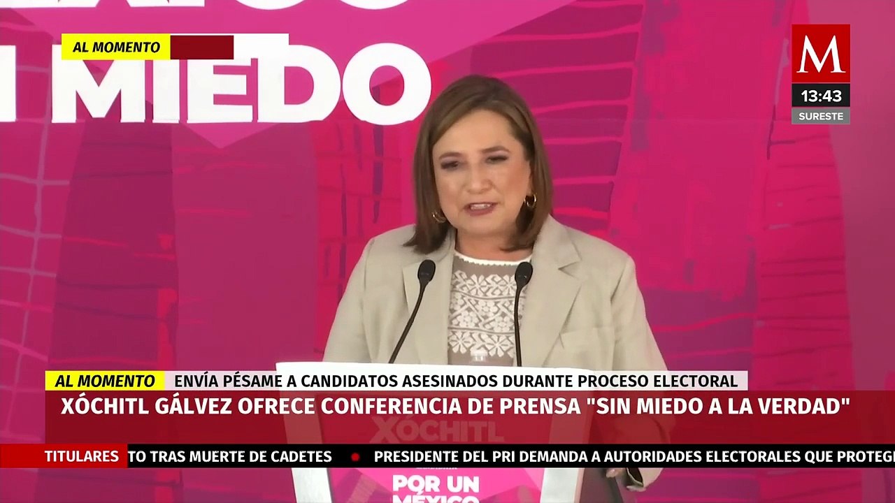 Xóchitl Gálvez da pésame por los candidatos asesinados