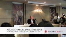 Rueda de prensa de Andrés Manuel López Obrador en Tijuana