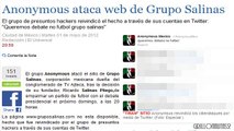 Anonymous hackea a Grupo Salinas especialmente Banco Azteca