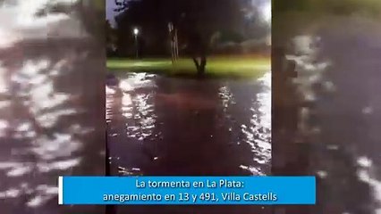 Lluvia torrencial en La Plata: así quedó 13 y 491 en Gonnet