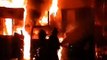 Imagenes del Incendio en las instalaciones de Sabritas en Michoacán