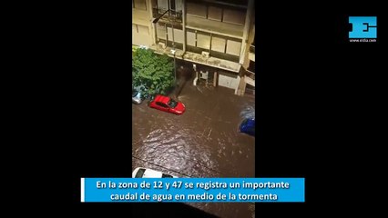 Así corre el agua por 12 y 47 tras el temporal