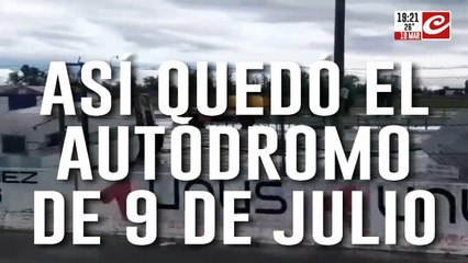Así quedó el autodromo de 9 de Julio por el tornado