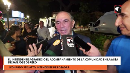 El intendente agradeció el acompañamiento de la comunidad en la Misa de San José Obrero