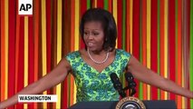 RAW Mrs Obama Hosts Kids for Lunchtime State Dinner