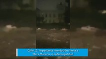 Viral | La inundación frente a la Municipalidad de La Plata