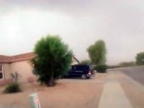 Extrañas nubes durante tormenta en Tucson Arizona