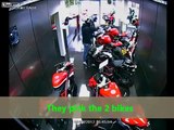 Asaltantes roban motos de una tienda de motocicletas