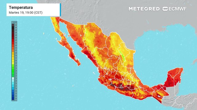 Temperaturas en grados Celsius: calor típico de primavera