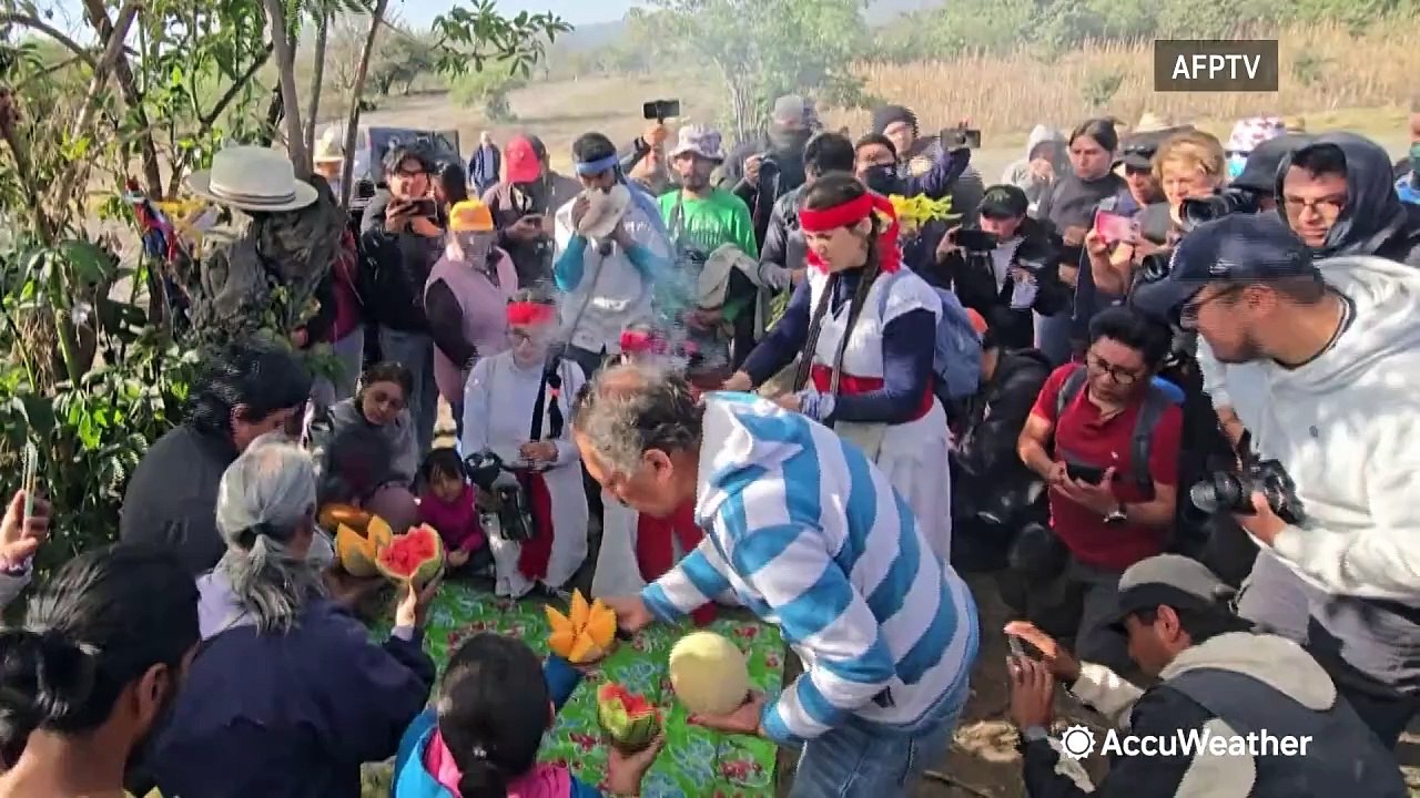 Traditional celebrations of Mexico volcano's 'birthday' carry on despite eruption