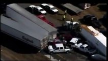 Mega accidente involucra a 140 vehiculos en Texas dejando un saldo de 2 muetos y por lo menos 80 heridos