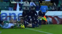 Real Betis vs Real Madrid   Fabio Coentrao Cuts His Face 241112