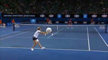 Australian Open 2013  Elena Vesnina Hits Leander Paes
