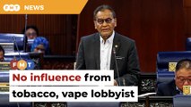 Tobacco, vape industry didn’t influence GEG decision, says Dzulkefly