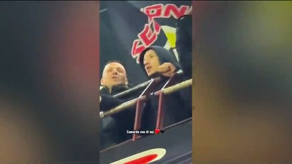 Video, Francesco Camarda in Curva Sud a Milan-Bologna