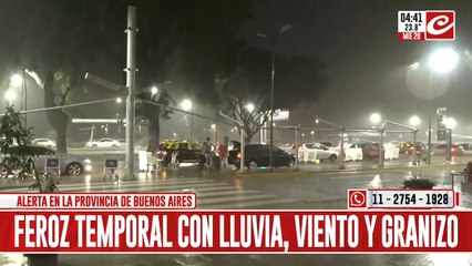 Feroz temporal de viento, lluvia y granizo volvió a azotar a Buenos Aires