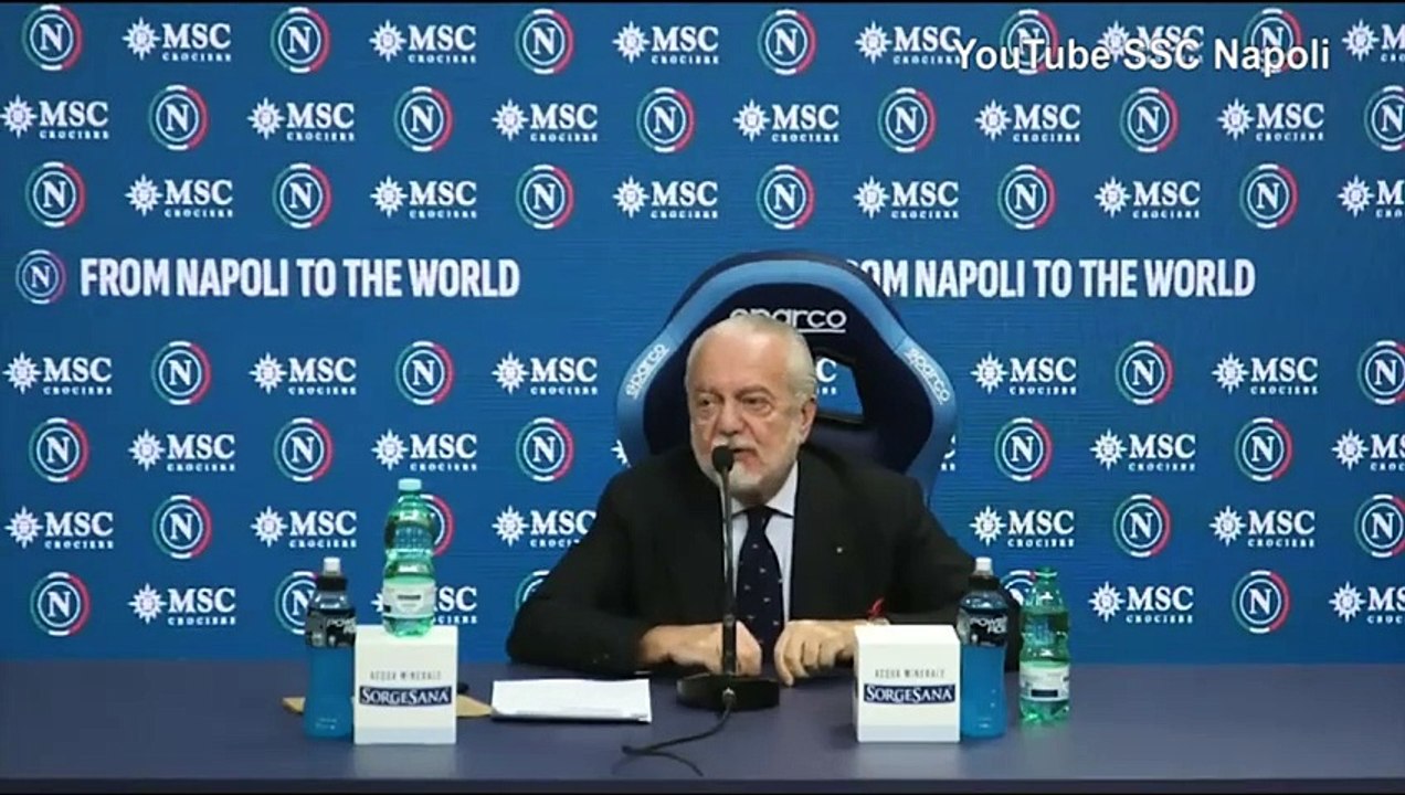 Video, De Laurentiis: "Ho portato il Napoli davanti alla Juve senza imbrogliare"
