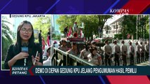 Situasi Demo di Depan Gedung KPU Jelang Pengumuman Hasil Pemilu 2024