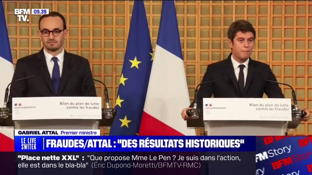 Le Premier ministre Gabriel Attal a salué des résultats historiques dans la lutte contre la fraude fiscale et sociale, et annonce un relèvement des objectifs de redressement des Urssaf