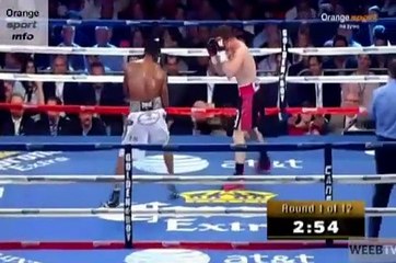 Скачать видео: Pelea de Box  Saul Canelo Alvarez vs Austin Trout  1 Round  2042013