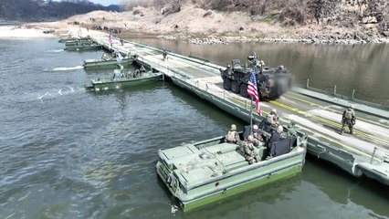 한미 공병부대, 임진강 일대에서 연합 도하훈련 진행 / YTN